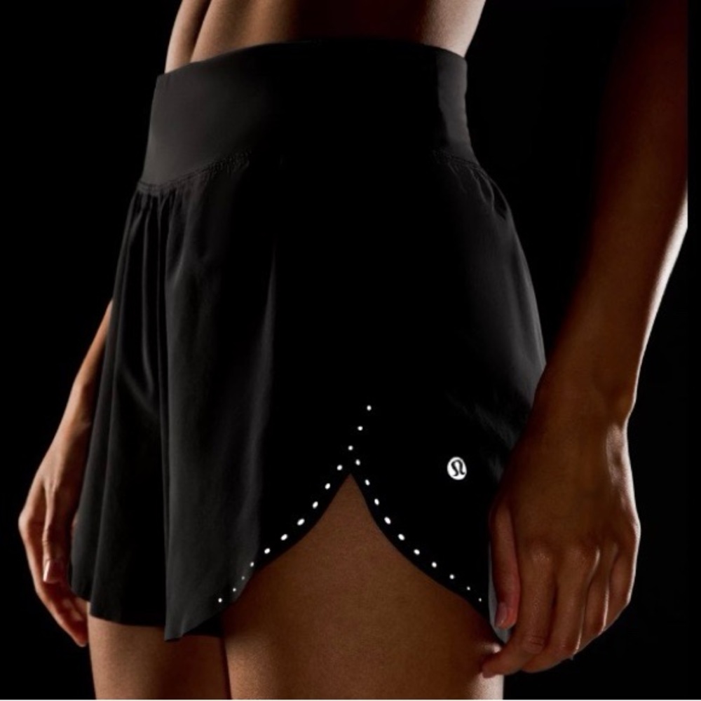 Lululemon fast and free reflective high rise shorts 3” black